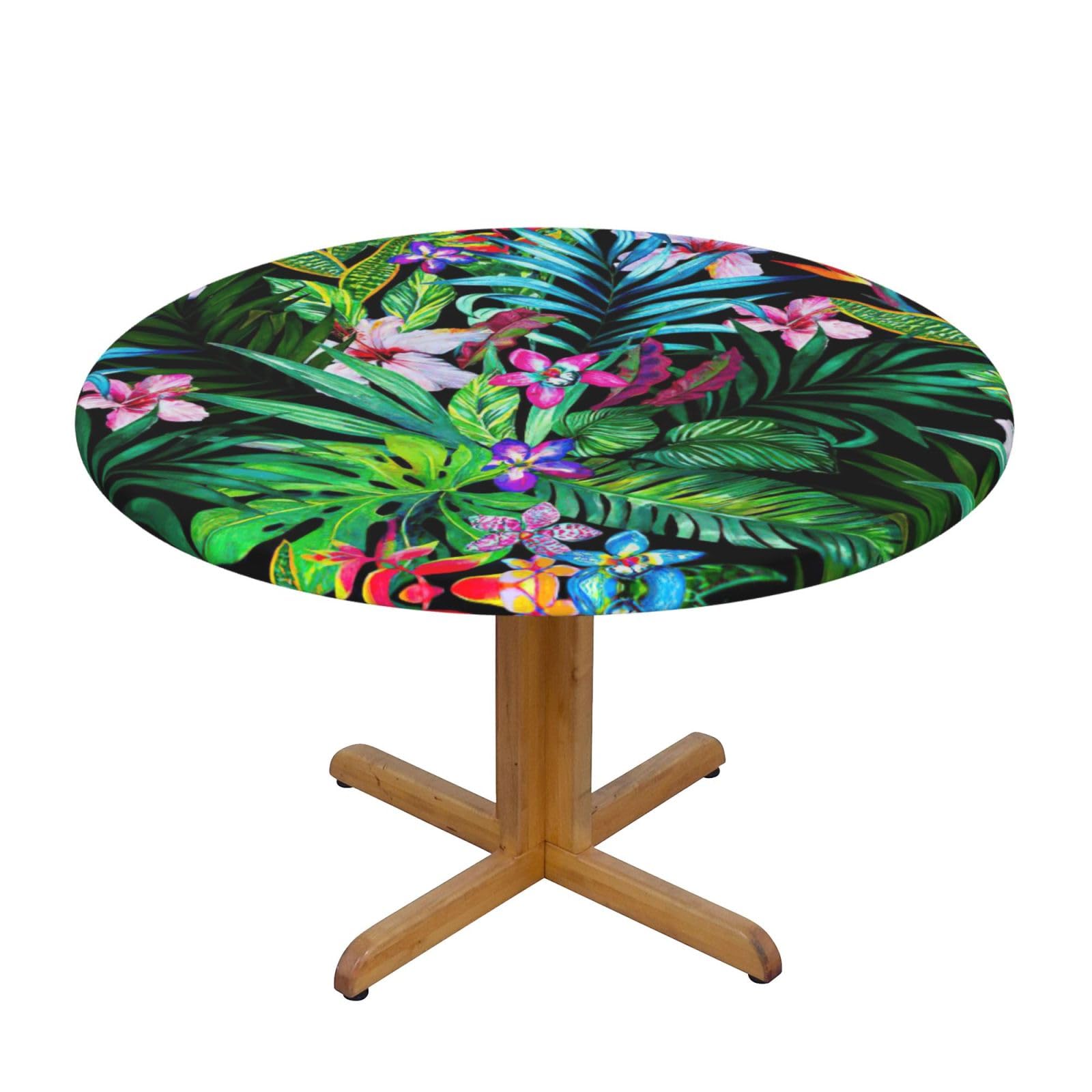 Nappe ronde imperméable et résistante aux taches lavable pour table de mariage