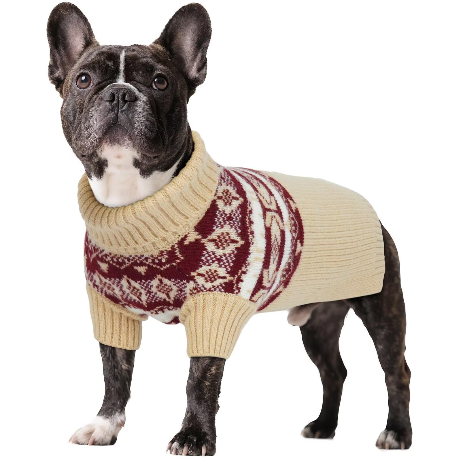 Manteau d'hiver tricoté pour chien et pull en maille de qualité