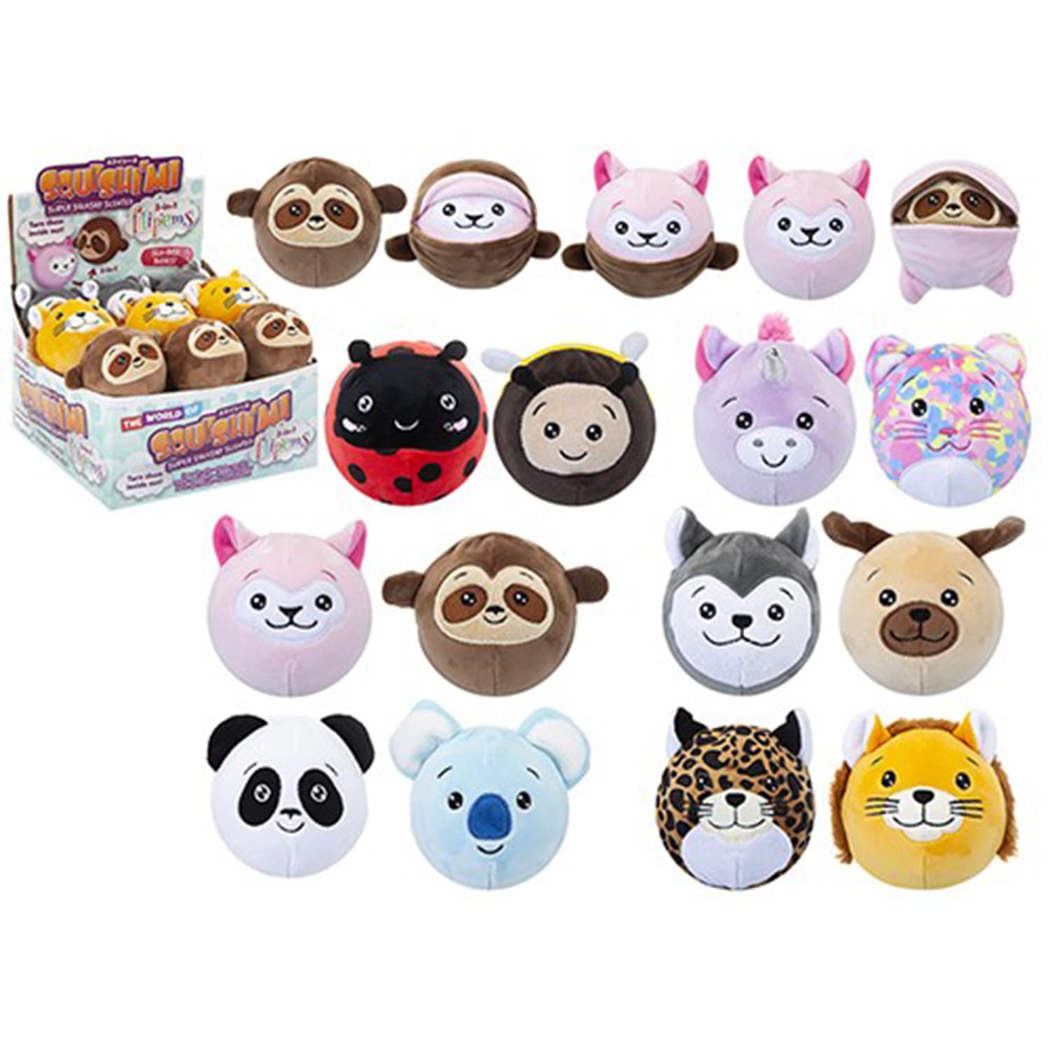 Assorted Squishimi Flip'ems Plush Toy (8.89cm) 1 Pack, Ultra-Soft & Cuddly - Perfect For Kids, Friends & Gift-Giving