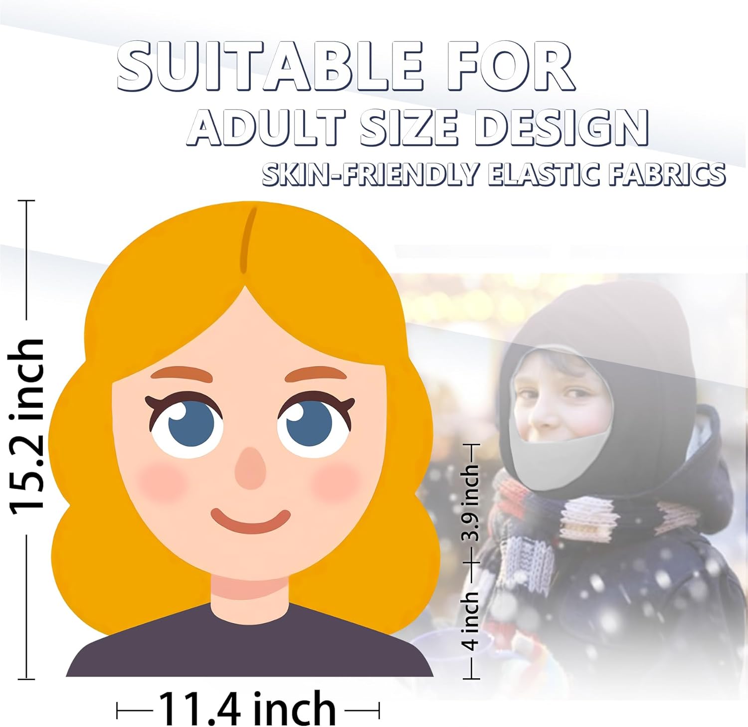 Kids Balaclava Mask - Winter Warm Windproof Face Cover with Fleece Lining, Adjustable Cold Weather Hat for Boys & Girls - Image 5