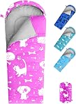 ANJ Outdoors 32F-59F Youth and Kids Sleeping Bag | Indoor/Outdoor Boys and Girls Sleeping Bag | Mummy Style, Lightweight Sleeping Bag for Kids