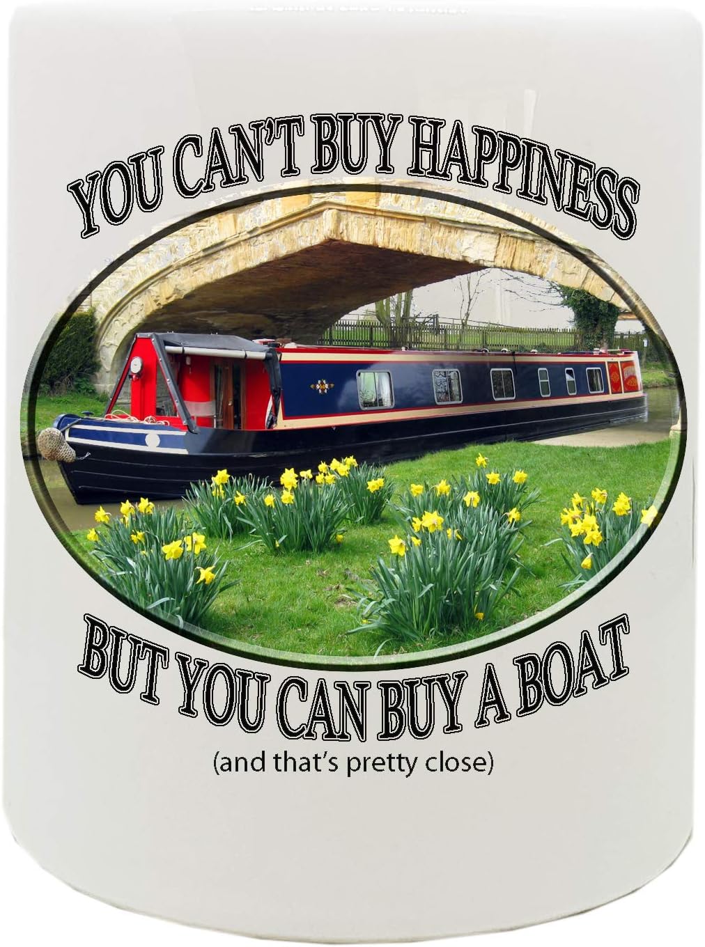 NARROW BOAT GIFT MONEY BOX, You Can't Buy Happiness But You Can Buy A Boat . The gift for anyone who loves Canal Boats. Matching GIFTS Available