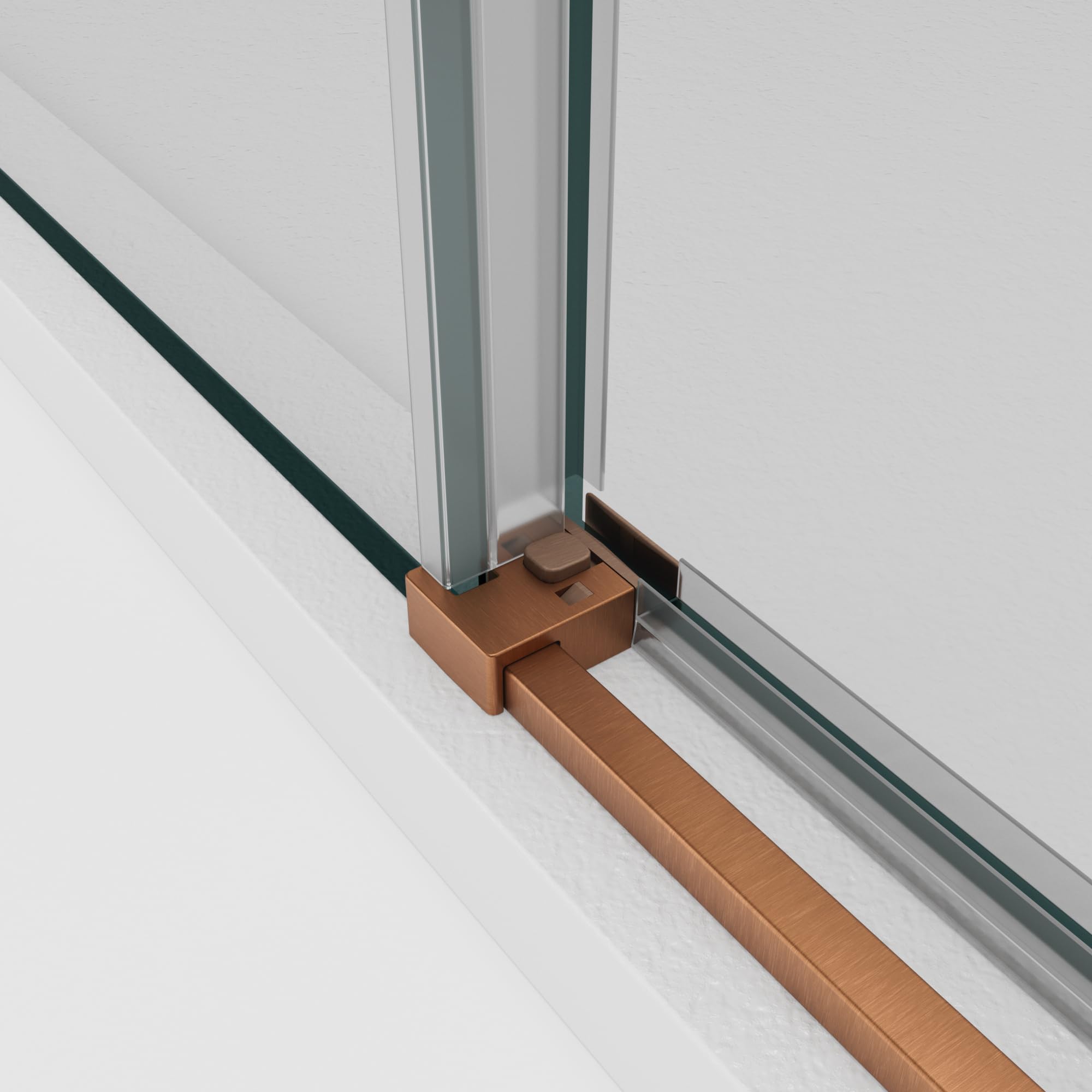 GME TWENTY Mampara Ducha Frontal 2 Fijos 2 Correderas Cobre 171-181 cm