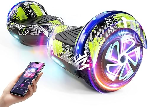 LIEAGLE Scooter, Self Balancing Scooter with Bluetooth Speaker LED Lights Wheels,Dual 300w Motors, 7.5 mph Max Speed & 8.5 Miles Max Range, for