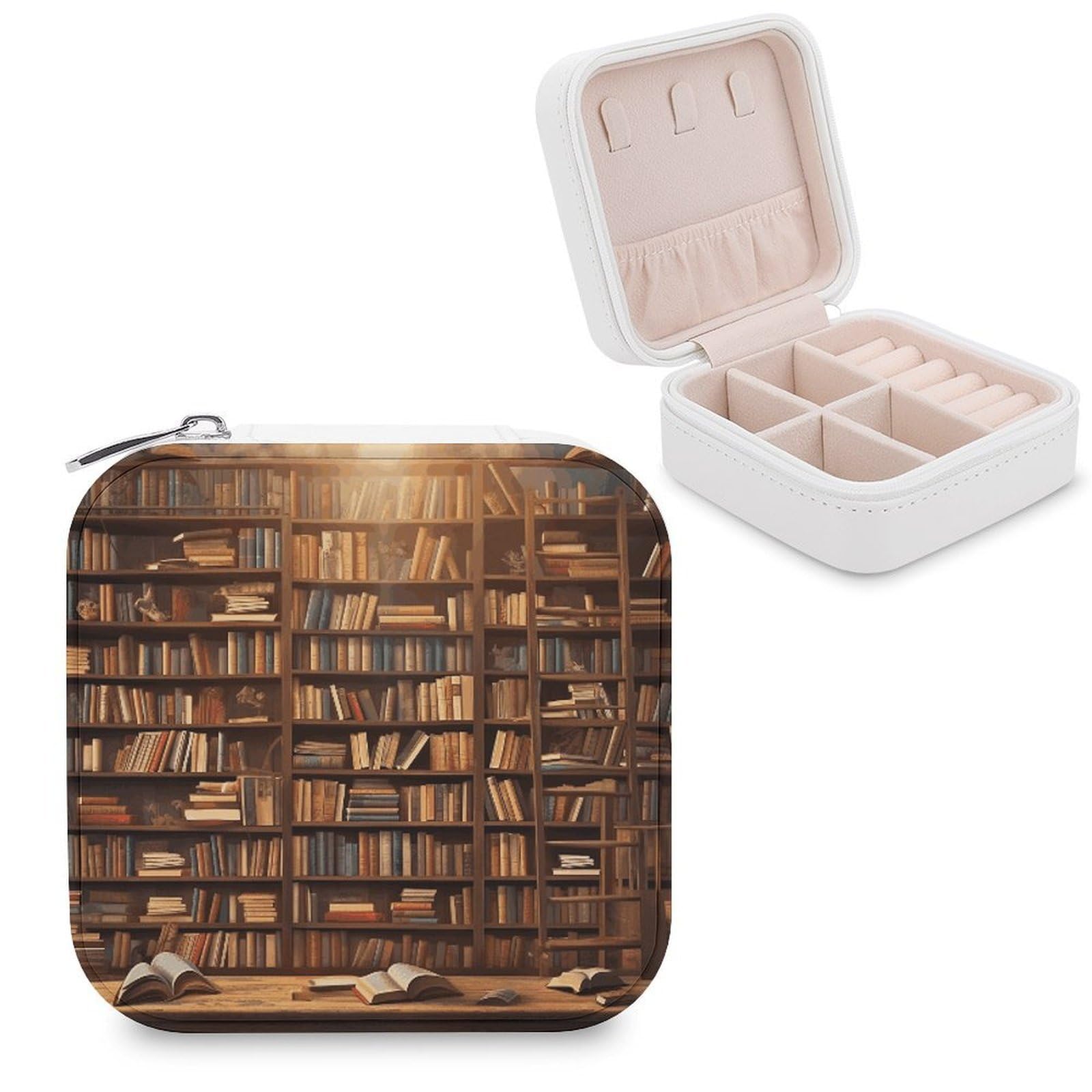 VstaDank Books Jewelry Box Beautiful Portable Ring Boxes Cute Large-Capacity Jewelry Case Jewelry Organizer for Mothers Gifts for Earrings Rings Hand Bracelet