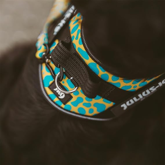Julius-K9, 24IDCK9-LPRD-M, IDC Powerharness, Dog Harness, Size: Medium Leopard (M)