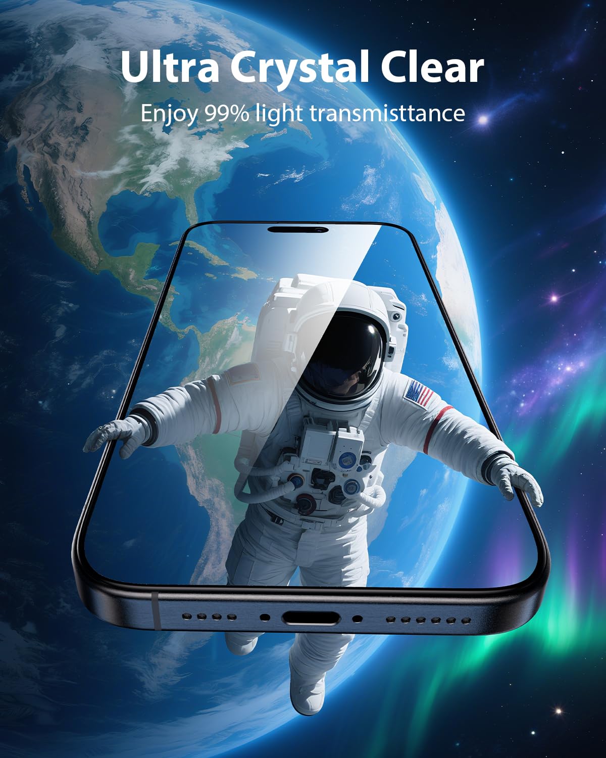 Mkeke 3 Pack Screen Protector for iPhone 16 Pro Max 6.9", [9H+ Tempered Glass] [Military-Grade Drop Protection][Easy Installation Frame] HD Clear, Anti-Scratch, Bubble Free