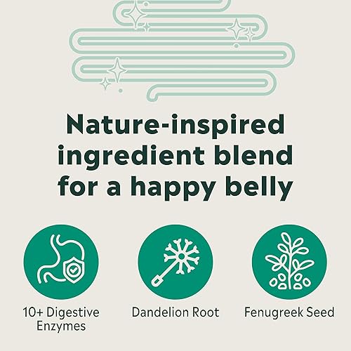 Miniatura 3 de Stem & Root Suplemento digestivo  Más de 10 enzimas digestivas  Promueve una digestión saludable, alivio de gases y alivio de la hinchazón  Vegano y