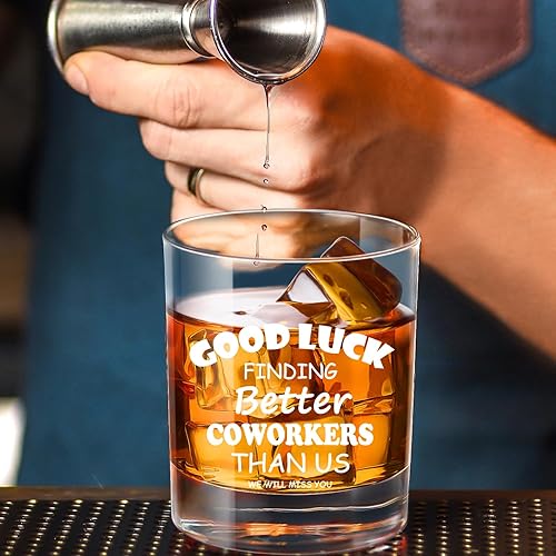 Miniatura 4 de LIGHTEN LIFE Vaso de whisky Good Luck Finding Better Coworkers Than Us de 12 onzas, regalo novedoso para compañero de trabajo en una valiosa caja de