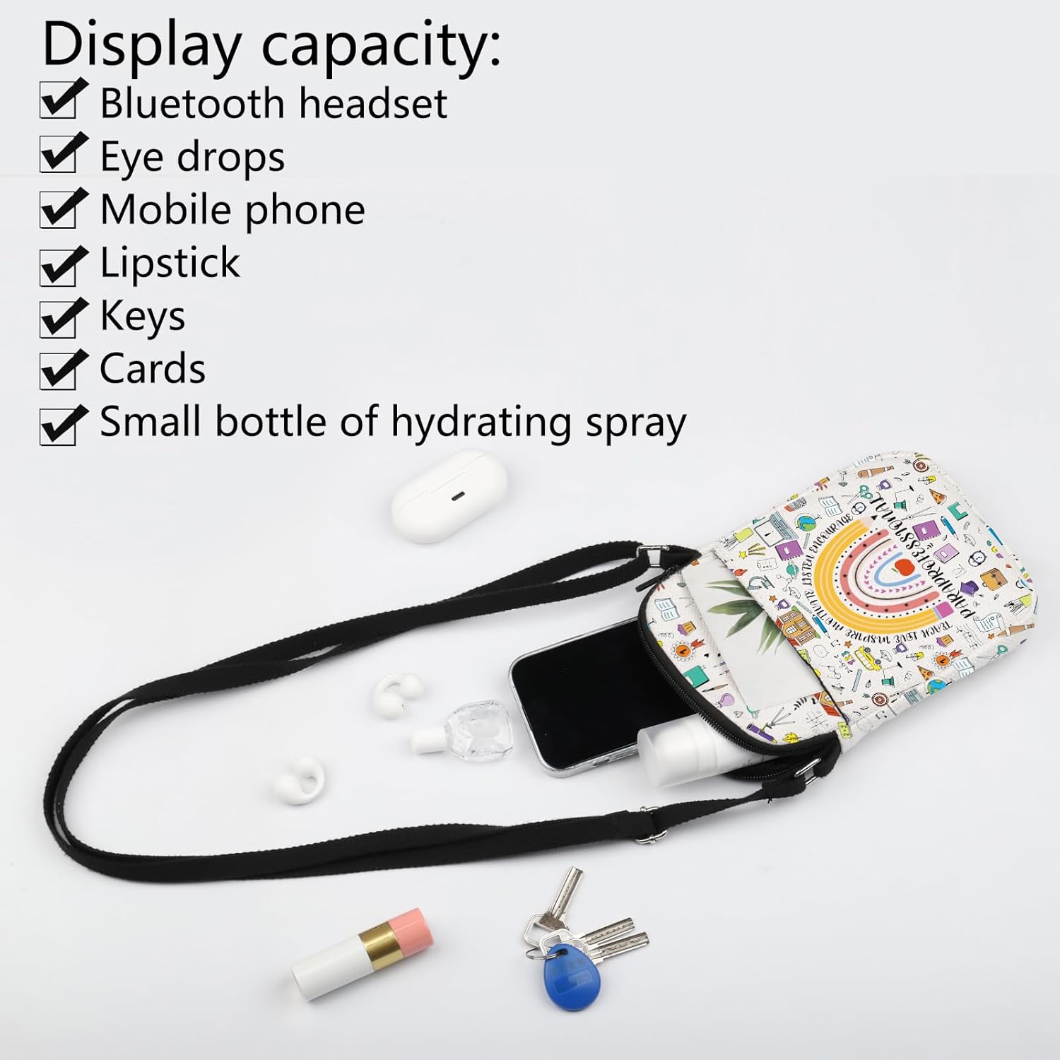 FOTAP Paraprofessional Crossbody Bag Para Teacher Gift Paraeducator Appreciate Gift Teacher Aide Gift Teacher’s Day Gift - Image 6