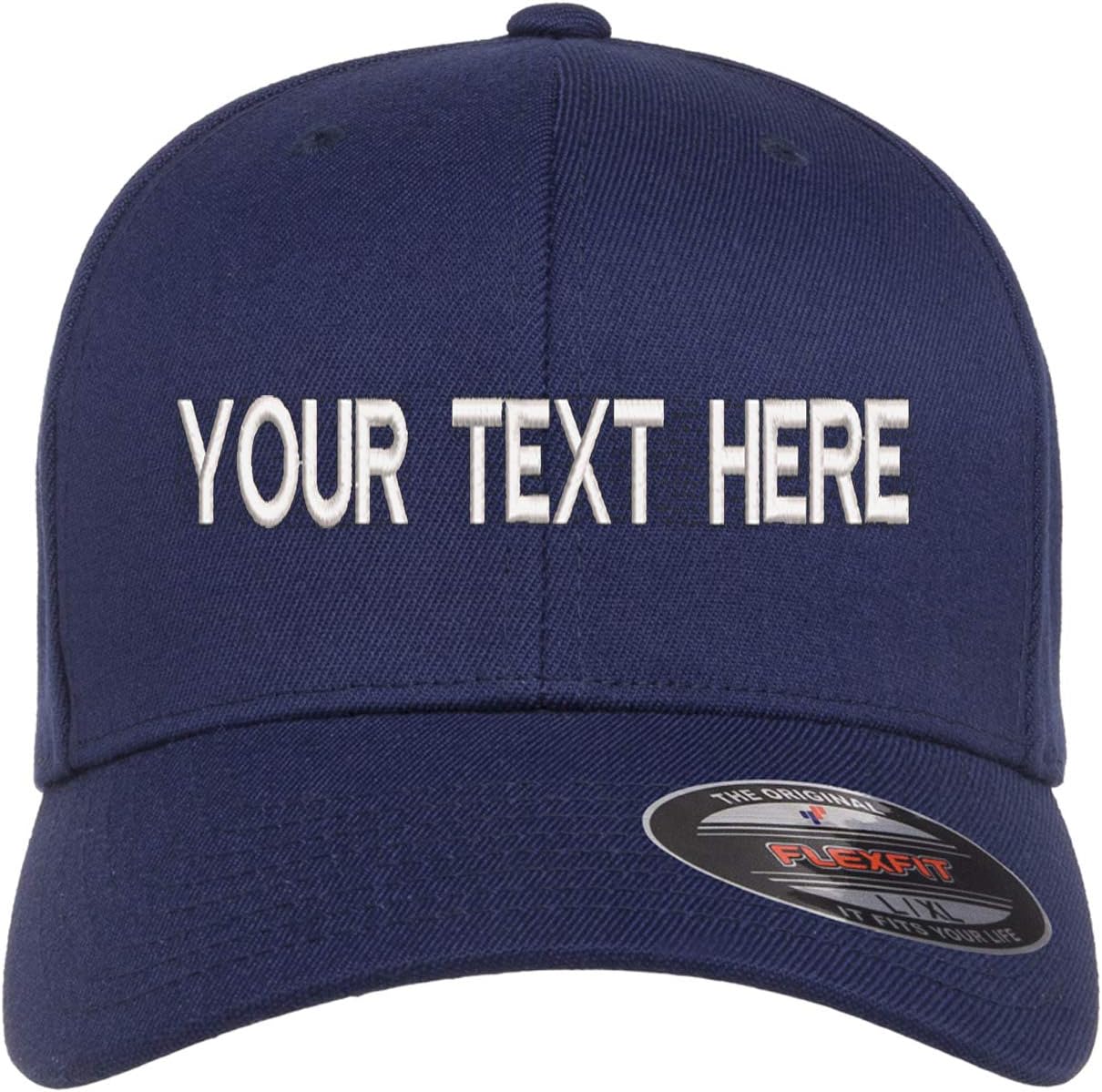 Custom Personalized Name Embroidered V-Flex Twill Fitted Baseball Cap