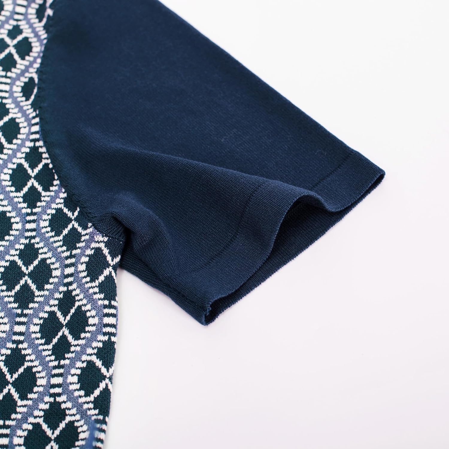 PJ PAUL JONES Men's Polo Shirts 70s Vintage Shirts Contrast Knitted Polo Shirts - Image 3