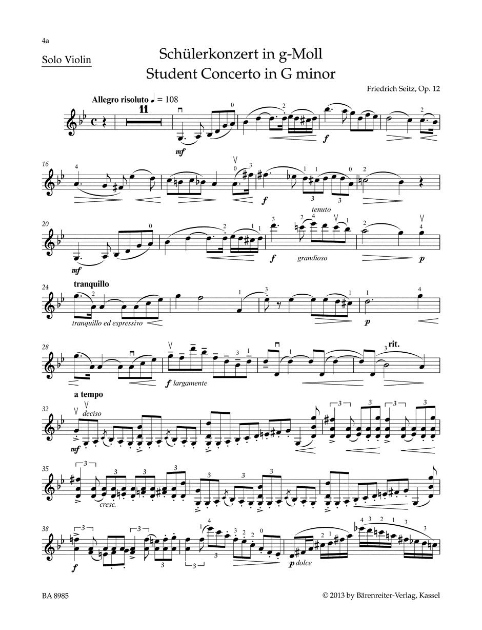 Concerto in G minor Op.12 Student Concerto (Violin & Piano)