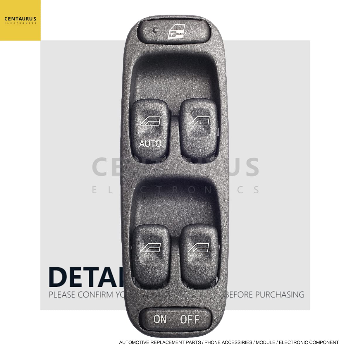 CENTAURUS Master Control Power Window Switch Front Driver Side Replacement for 1998-2000 V70 S70 XC70 - Replace Part# 8638452 Power Window Switch