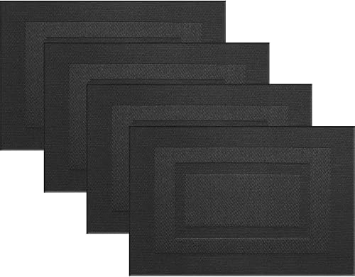 BeChen - Manteles individuales, lavables, fáciles de limpiar, de vinilo, para mesa de comedor, para interiores y exteriores