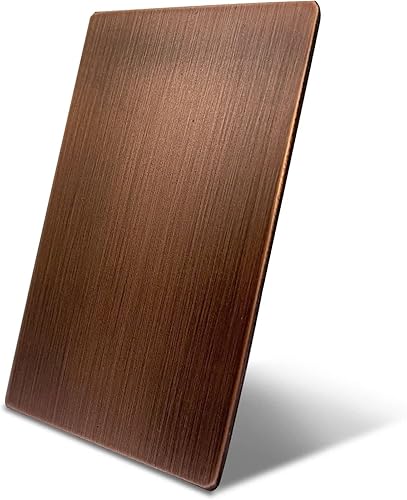 Textura lisa de cobre antiguo, muestra de pátina para campana extractora de cobre SINDA