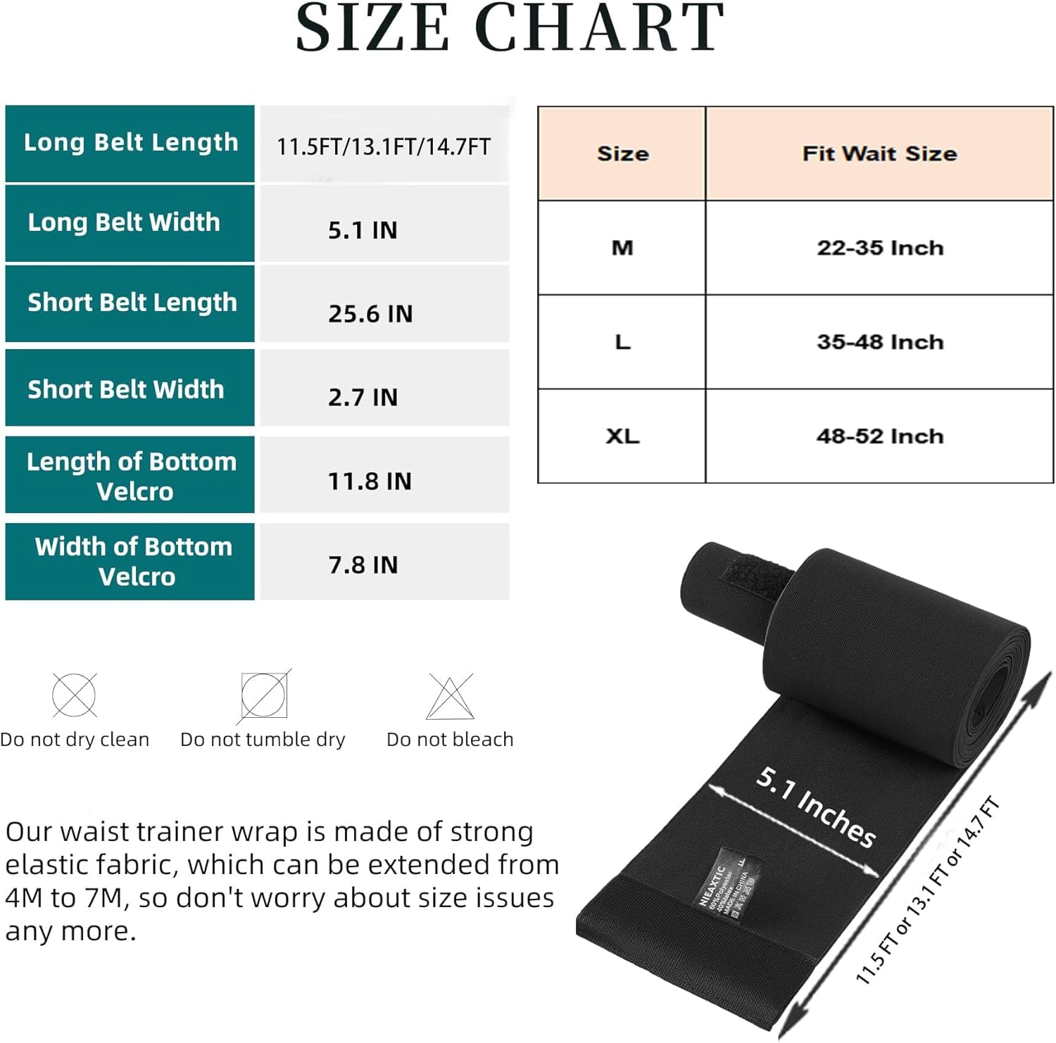 Waist Trainer for Women Plus Size 2025 Upgrade Adjust Stomach Bandage Wrap Waist Band Long Torso Tummy Wraps - Image 6