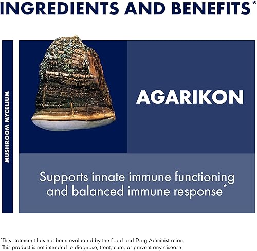Miniatura 5 de Host Defense Agarikon Cápsulas - Suplemento de apoyo del sistema inmunológico - Suplemento de hongos para ayudar a las funciones inmunológicas y la