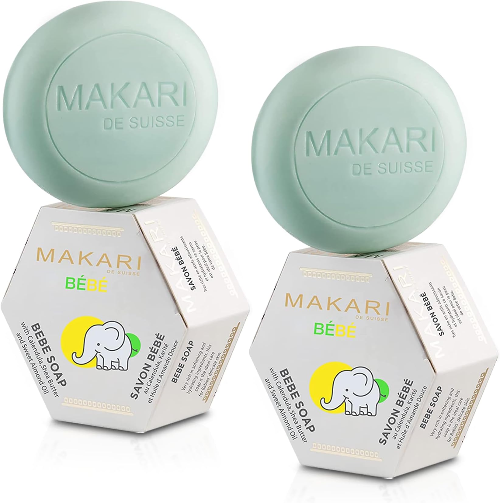 Baby Soap 2-Pack (5.4 oz) | Moisturizing Daily Bar for Delicate Skin | Mild Children’s Bath Soap with Shea Butter & Gentle Botanicals