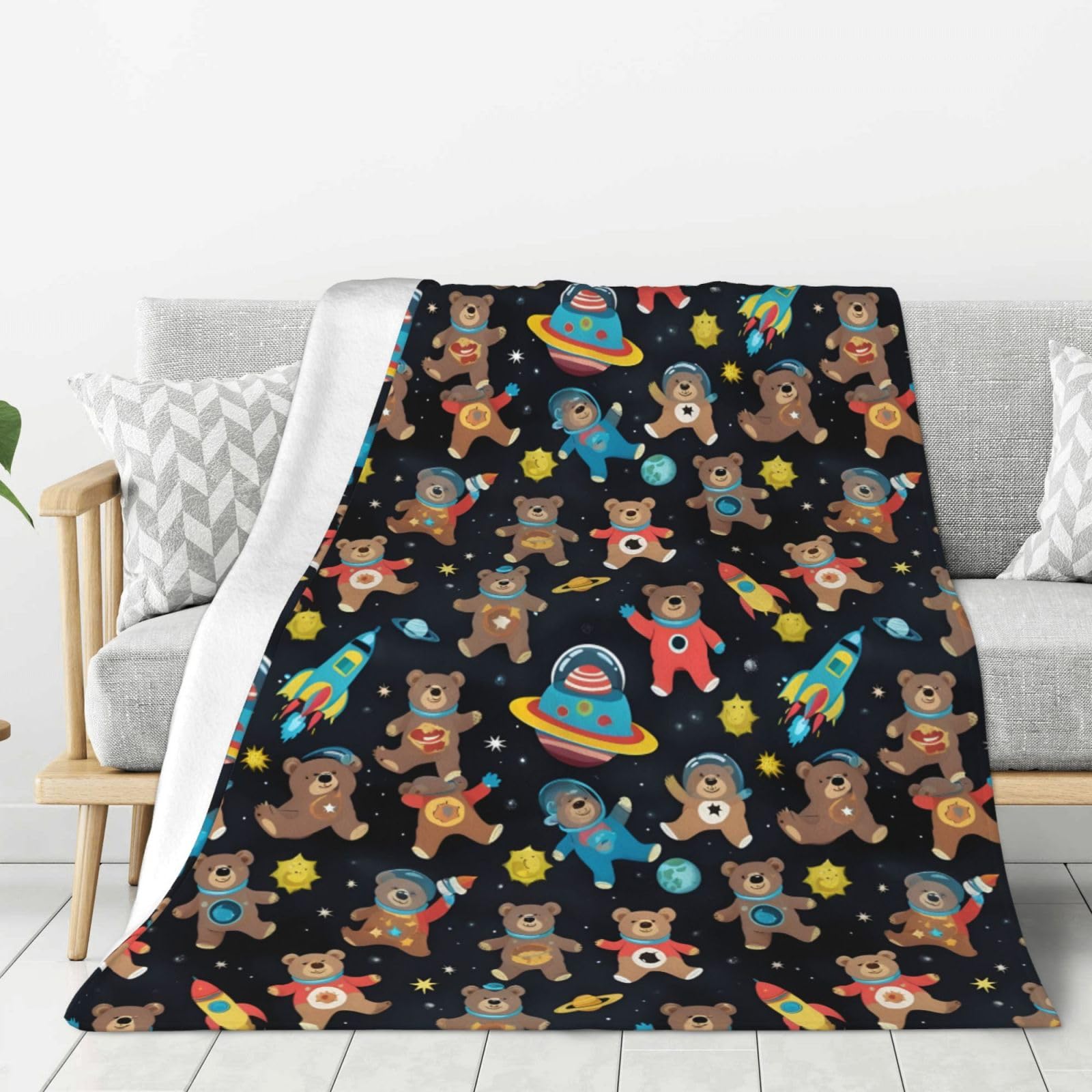 Couverture douce épaisse lit camping plaid chaud motif paresseux adulte enfant