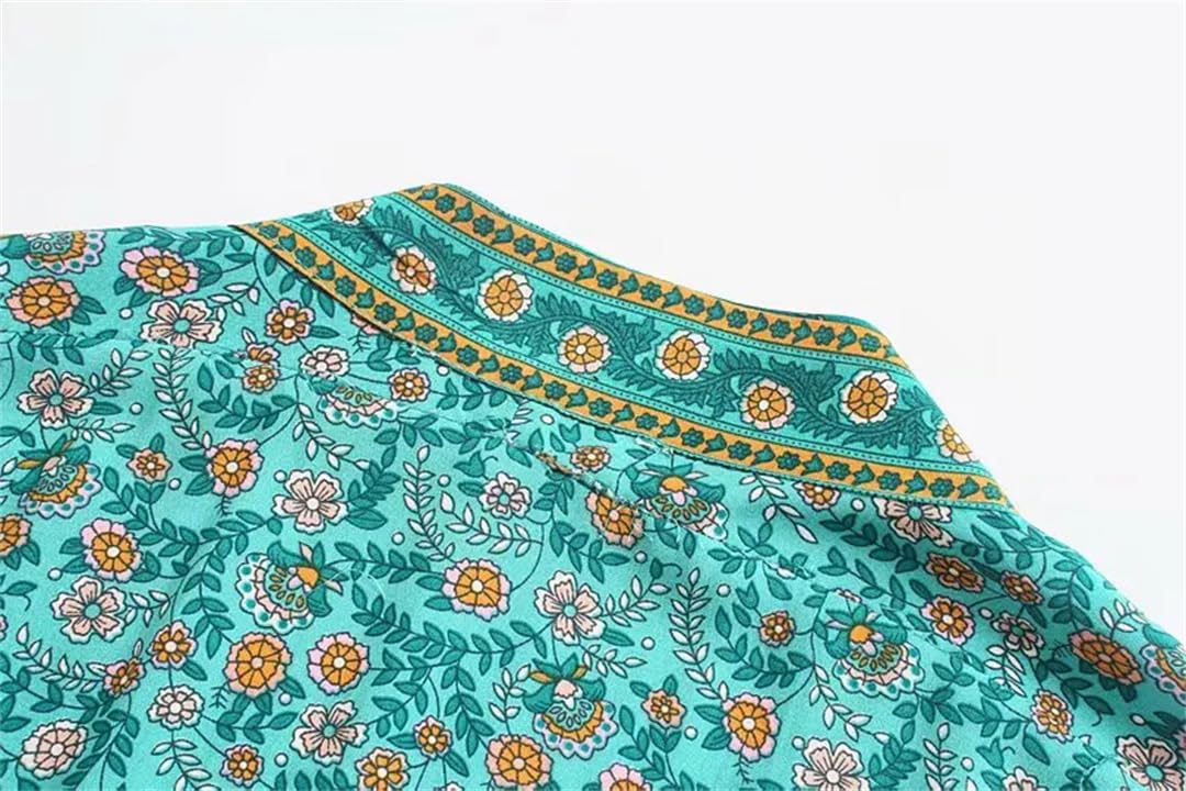 Disimlarl Kimono da spiaggia con stampa a pipistrello, da donna, con scollo a V, estivo, in rayon e cotone