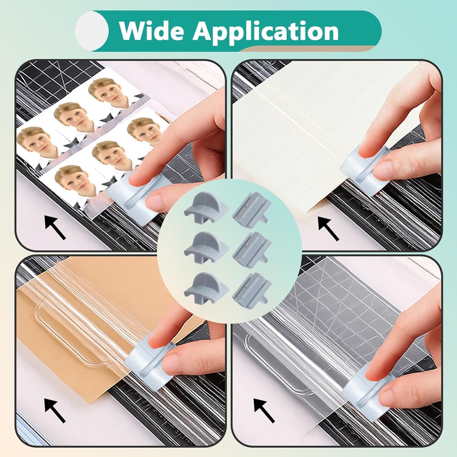 6 Pcs 157400-1001 Paper Trimmers Blades Replacement for Fiskars Blades, Compatible with 12" Portable Paper Cutter Style I Blade 1968701005, Grey