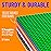 Strictly Briks Stackable Baseplates - 12 Pack 10x10, 32x32 Studs, Compatible with Lego for Building City Scenes, Foundabtion, Displays Bricks on Play Table, Kids, Classic