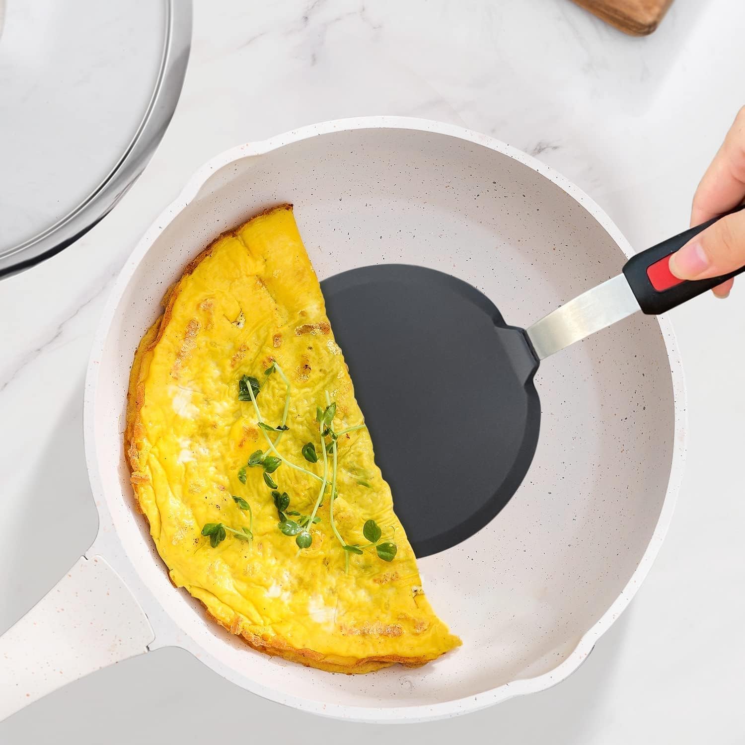 Silicone Spatula Turner, VOVOLY 3-Pack Spatula Set for Nonstick Cookware, BPA Free Rubber Spatulas, Heat Resistant Kitchen Utensil, No Scratch or Melting, Ideal for Egg, Cookie, Crepe, Burger, Pancake: Home & Kitchen