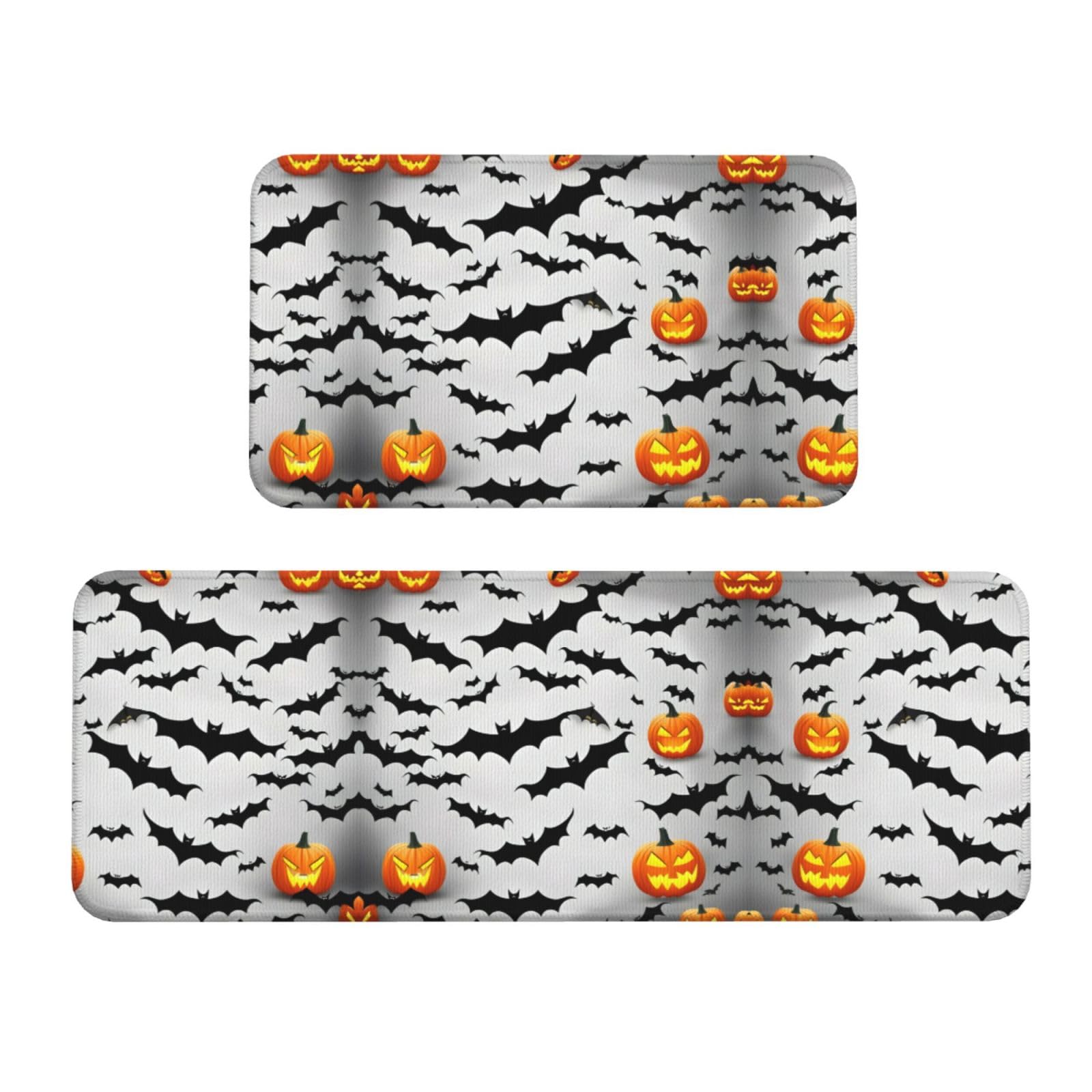 Tapis de cuisine antidérapants Halloween EdWal lot de 2 imperméables chauves-souris