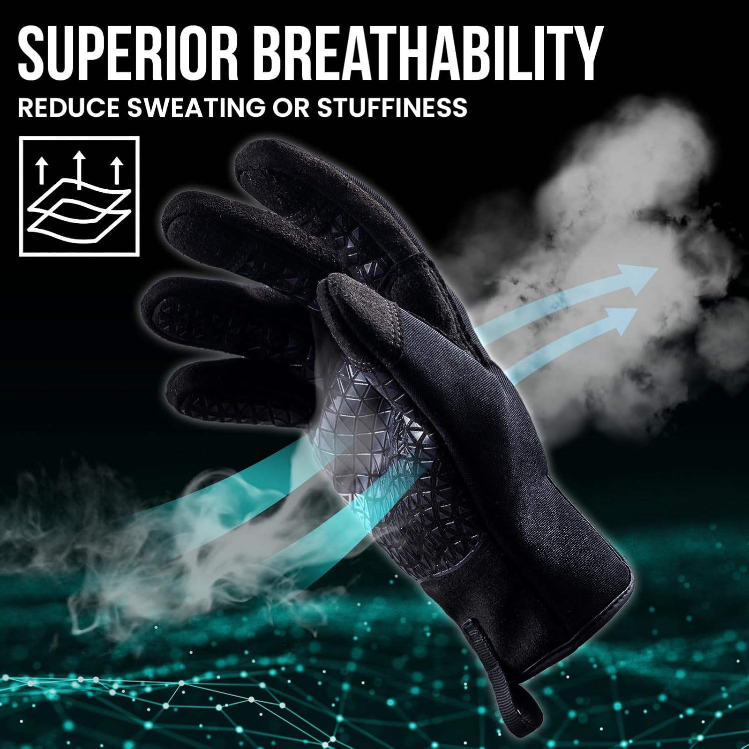 TAILI Level 3 Needle, Level 5 Puncture Resistant Work Gloves for Gardening, Touchscreen, Breathable, Grip Enhanced A7 Cut Resistant Safety Gloves, Black, XL, 1 Pair