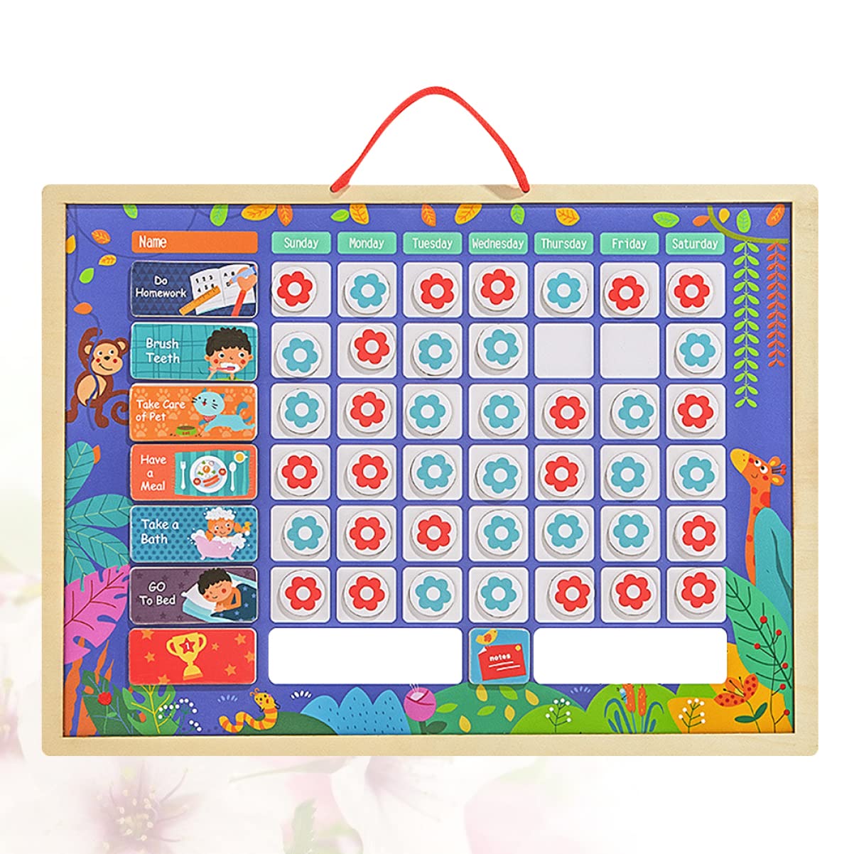 OFFSCH Tabla de Recompensas para Niños, Tablero Estándar de Madera