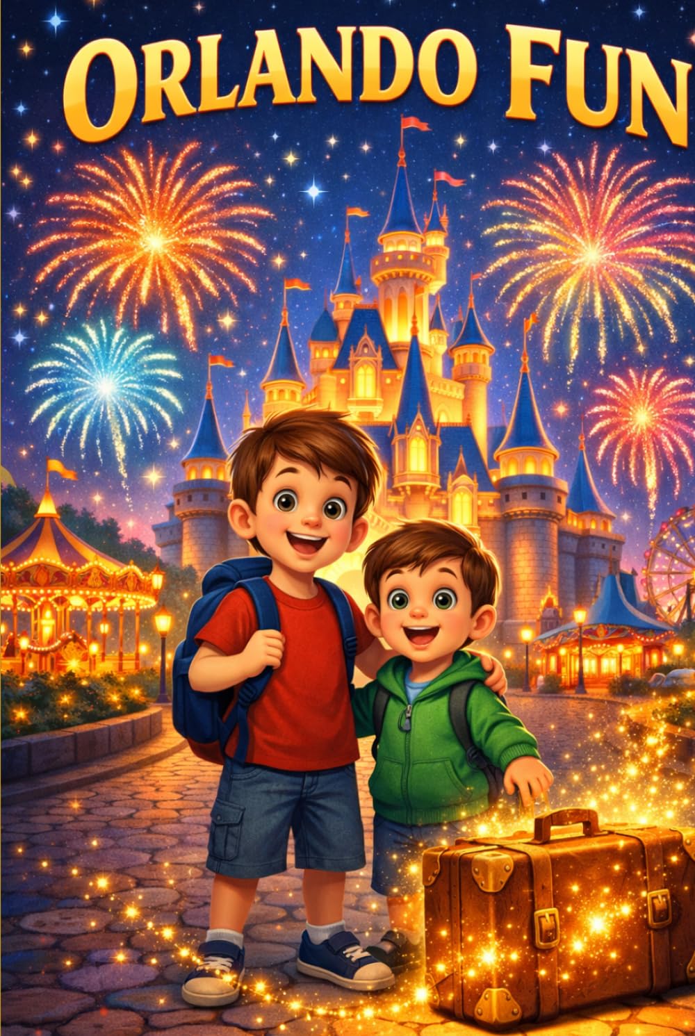 Orlando Fun: A Kids’ Travel & Coloring Adventure with Magical Parks, Castles, Roller Coasters & Interactive Activities (João & Pedro’s World Adventures)