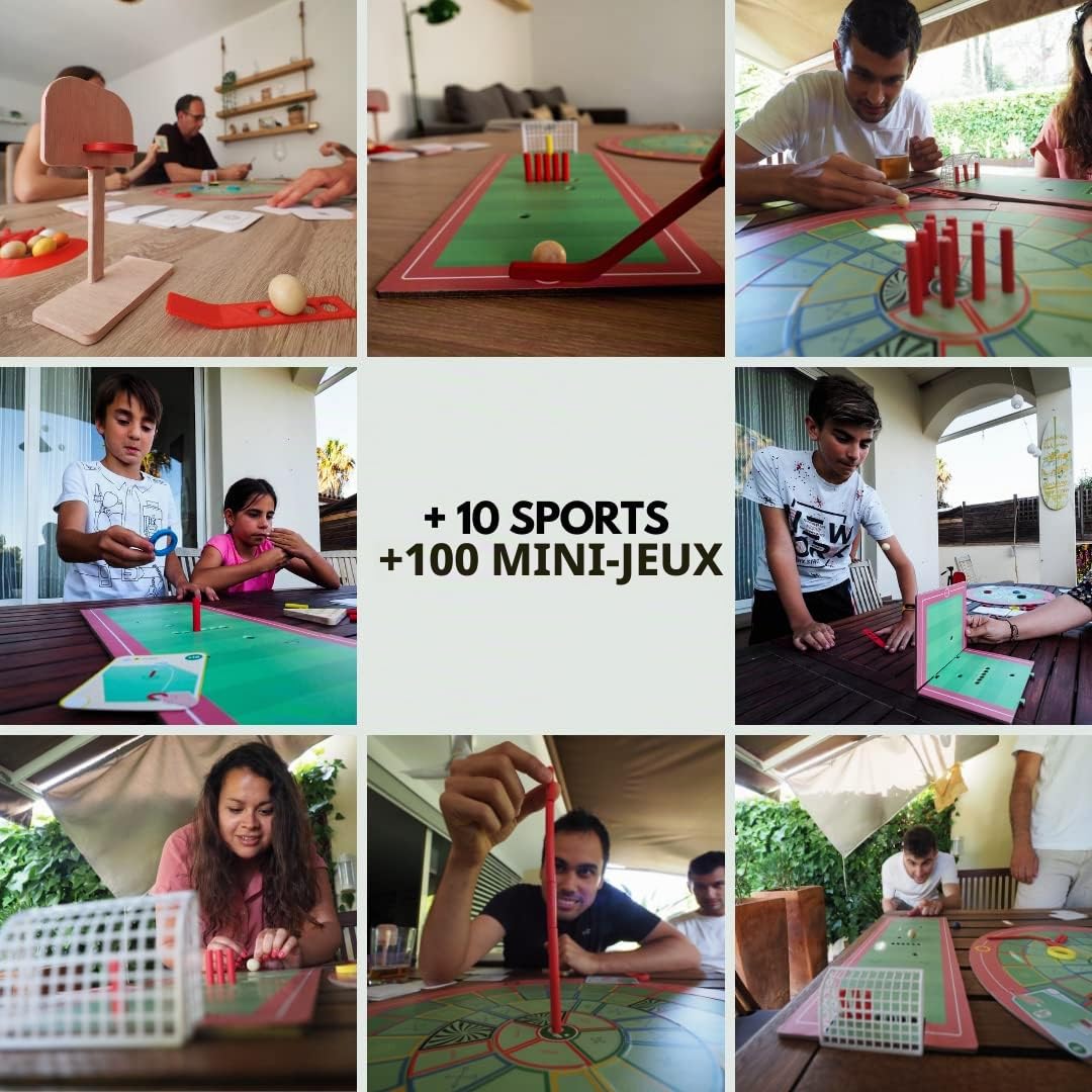 P PLAKKS Olymplakks | Jeu de Plateau Multisports | De 7 à 99 Ans | 2 à 5 Joueurs | +de 10 Sports | +de 100 événements Sportifs | pour Enfants et Adultes | Jeu de compétence