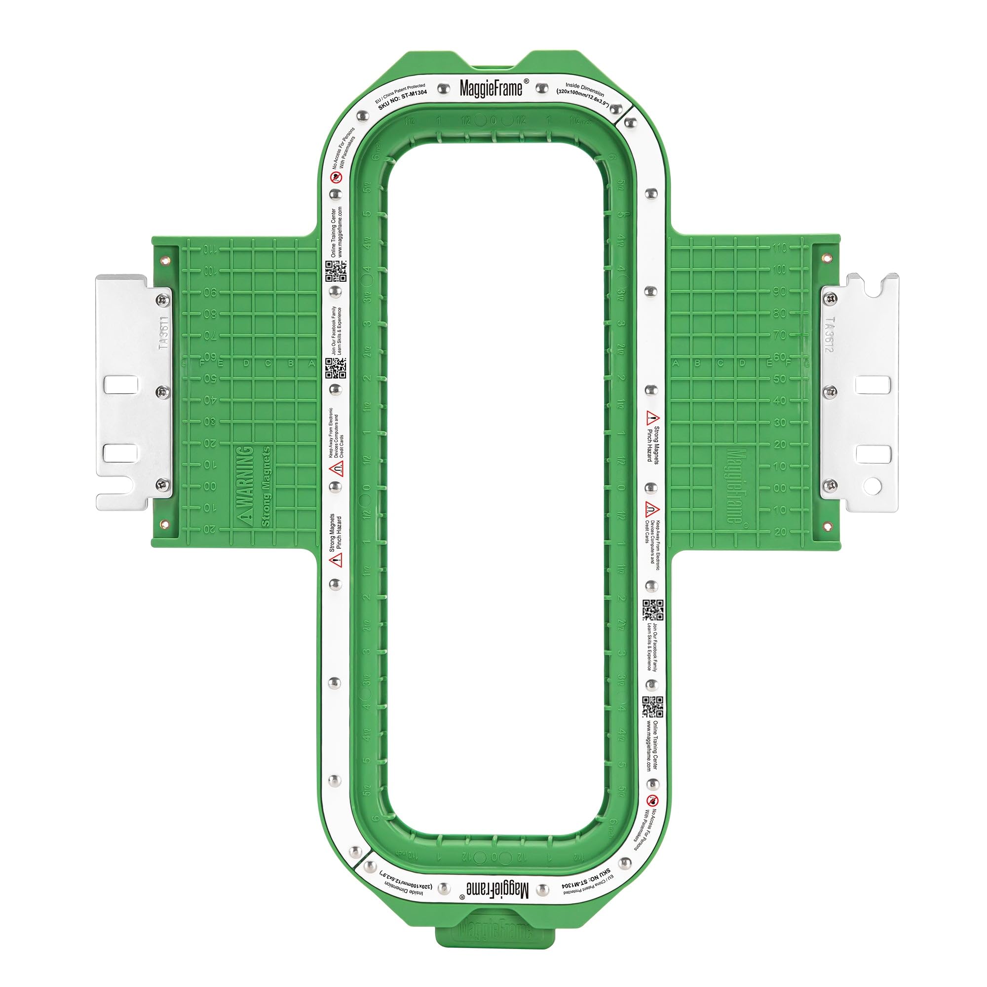 Brewland Bastidor de bordado magnético 320x100mm para Poolin EOV EOM EOX | Compatible con las máquinas Poolin indicadas en el título; 12.6x3.9inch