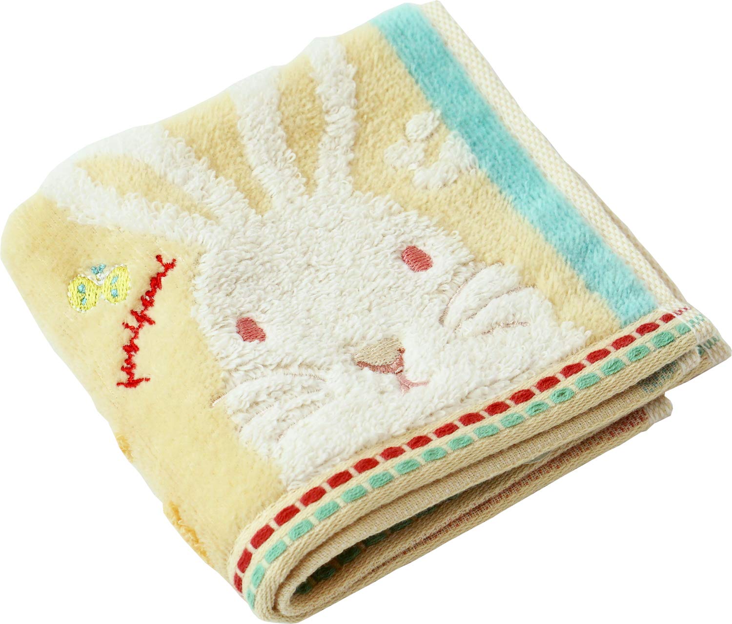 Amazon｜内野(UCHINO) タオルハンカチ オレンジ ウサギ 約25×25cm もち
