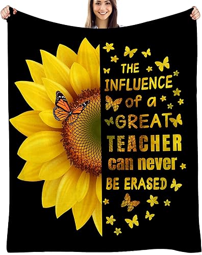 Regalos de agradecimiento para profesores, regalos para profesores para mujeres, el mejor regalo para profesores y mujeres, manta de 50 x 60