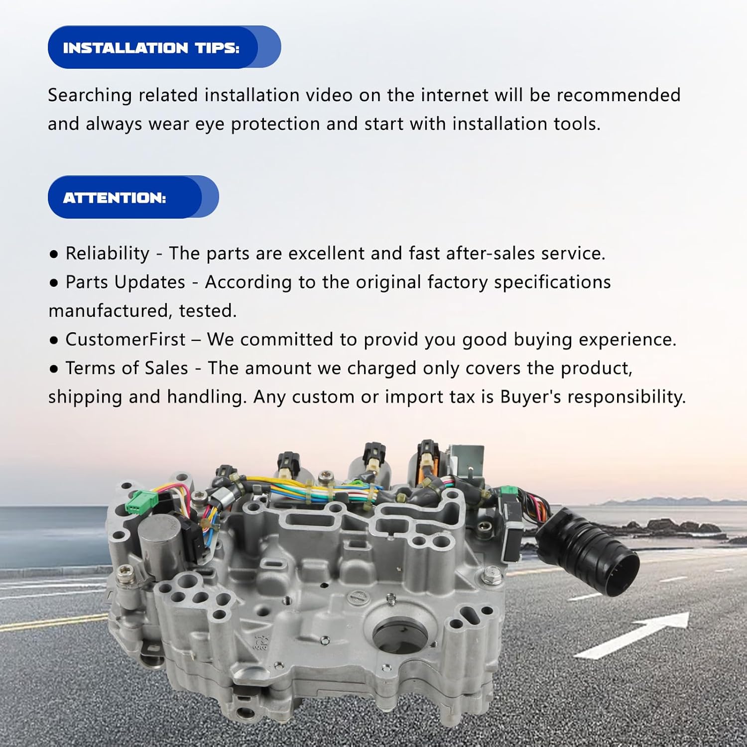 Kessocco RE0F11A JF015E CVT Transmission Valve Body with Solenoids 31705-X427D 31705-X428E 31705-X428B Replacement for Sentra Versa Note Mitsubishi Suzuki