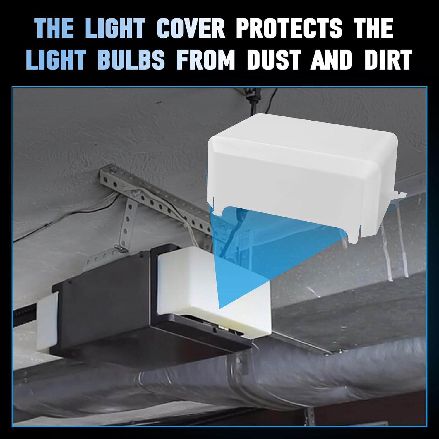 Garage Door Openers 108D36 Lens Cover Compatible with LiftMaster and Chamberlain Single Garage Door Openers, Light Lens Replacement Cover, 1Pack