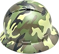 Vista 4 de Casco duro de ala completa HDPE, casco de seguridad de construcción con orificios ventilados, suspensión de trinquete ajustable de 6 puntos, cumple