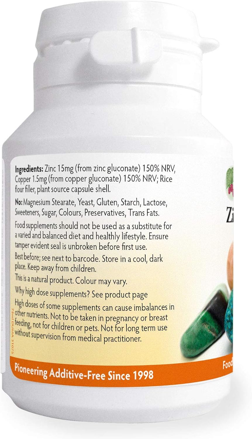 Zinc Complex 15mg 90 Capsules, Without Magnesium Stearate - Image 3