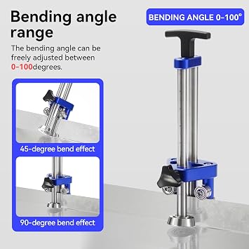 Sheet Metal Roller 1 Station Metal Bender, Metal Roofing Tools,Sheet Metal Fabrication,0-100 Bending Range,Quick Setup, Lightweight and Highly Portable (5in)