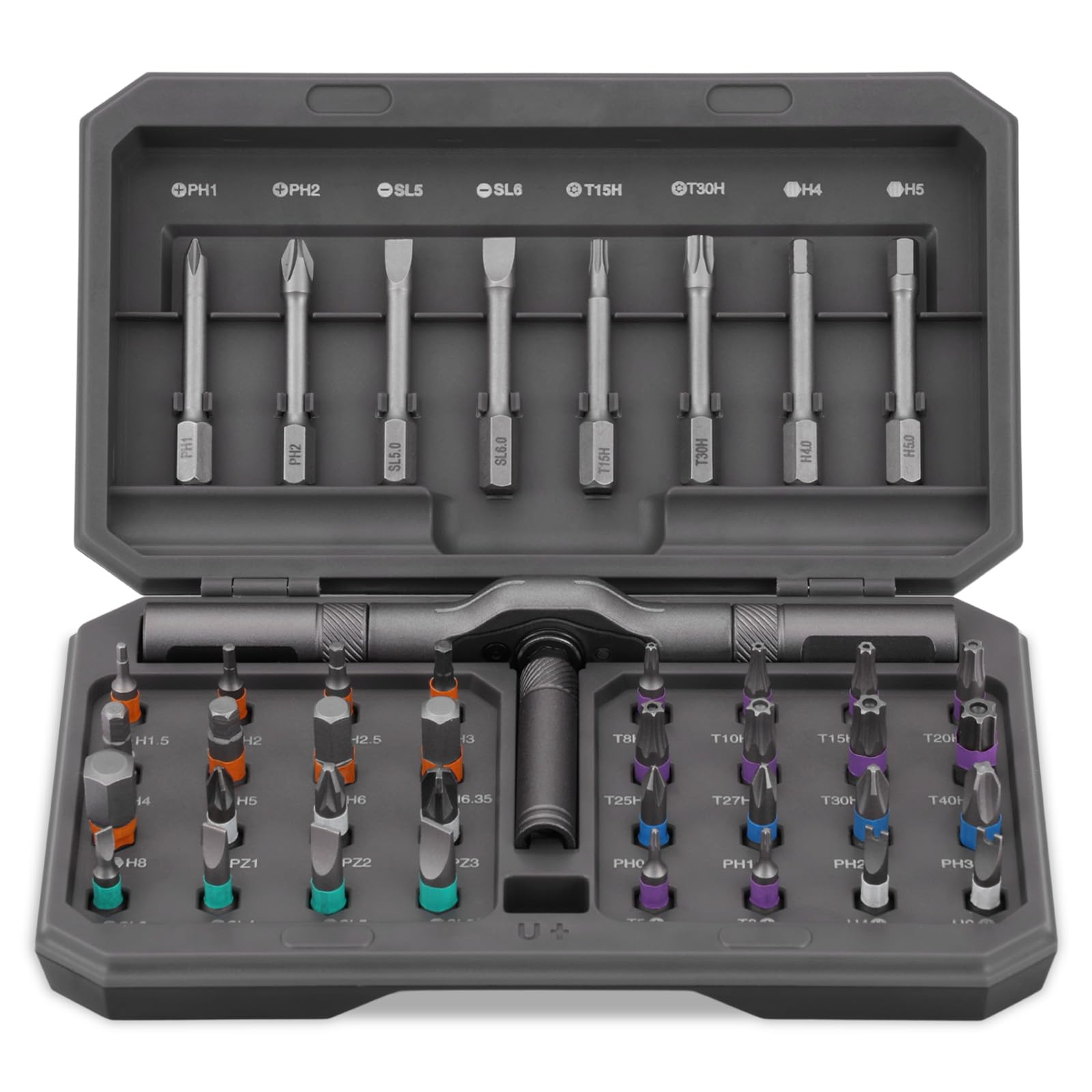 42 in 1 Magnetic Screwdriver Set Multi Bit Ratchet Screwdriver Kit with Storage Case DIY Repair Tool Kit with Detachable Ratchet Handle Professional Magnetic Drive Tool for Computer Furniture Bicycles