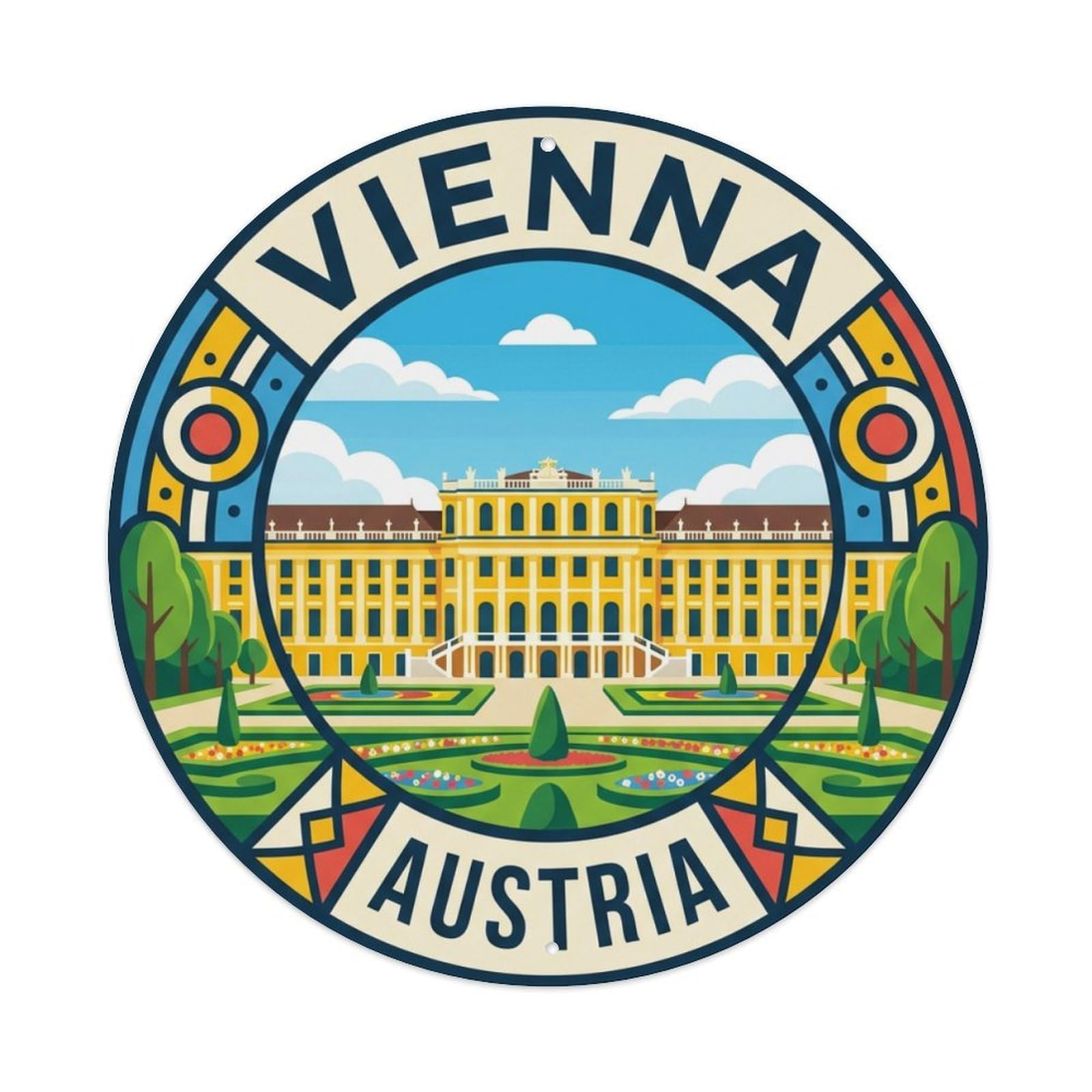 Metal Tin Sign Vintage Travel Austria Vienna