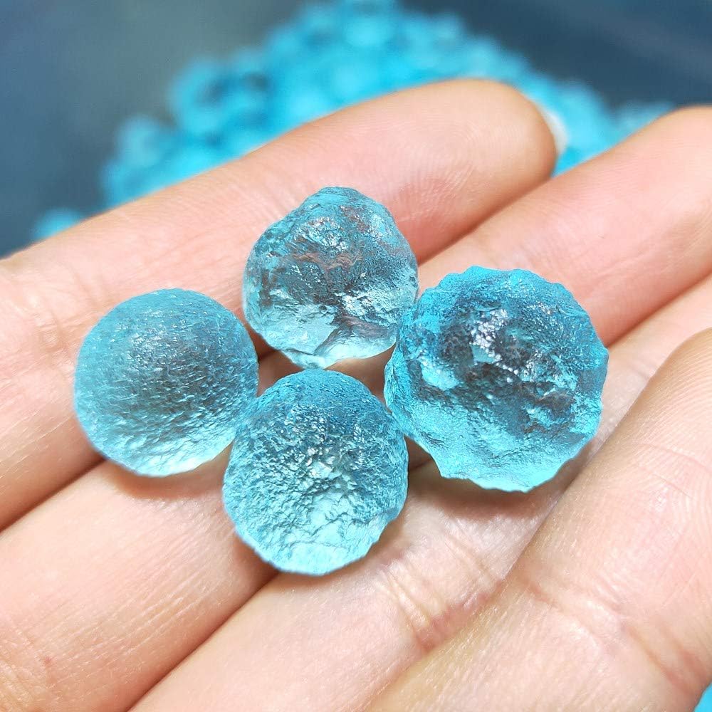 4pcs Blue Meteorite Moldavite Glass Czech Fall Rough Aerolite Set