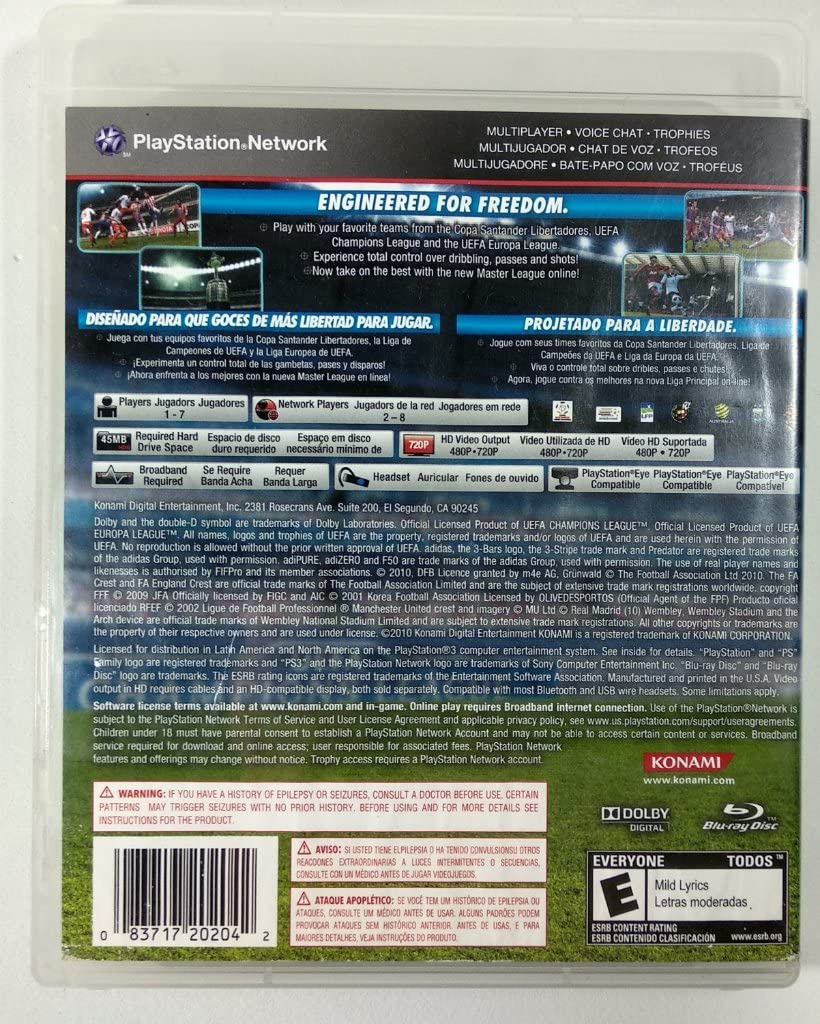 Pro Evolution Soccer 2011 - Playstation 3 (Renewed)