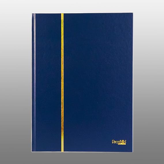 Prophila Collection 16 White Pages A4 Stamp Pocket Book Blue