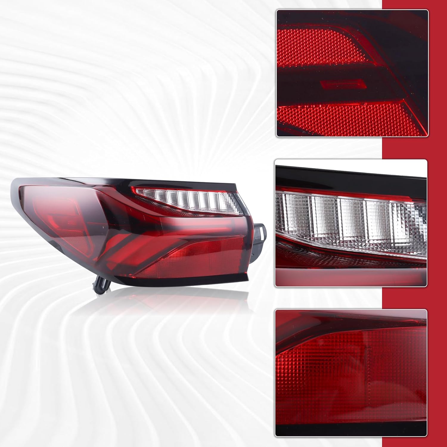 LED Tail Light Rear Lamp Assembly Compatible with 2019-2022 Chevy Blazer Left Driver Side 84587611 GM2804141