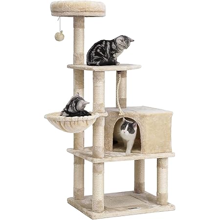 Amazon Feandrea キャットタワー 猫タワー 麻紐 下部に爪とぎボード用意 子猫 シニアも遊べる 段差あり Npct60m Feandrea キャットタワー 通販