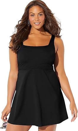 amazon black dress plus size