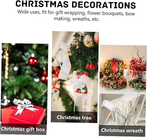 Miniatura 2 de KALLORY 1 rollo de cinta de Navidad para regalos de boda, cintas para manualidades, listones para manualidades, envoltura de regalo, cinta de